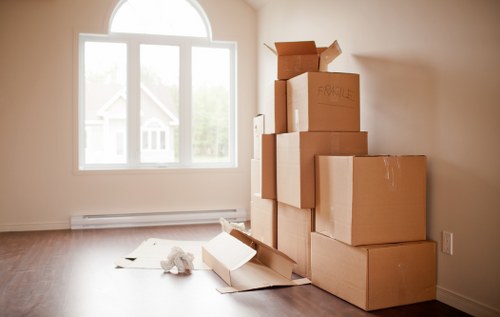 Man With Van Tufnell Park pricing with a local moving van and packed boxes