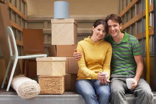 A mover handling household items carefully during a Tufnell Park relocation