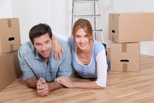 Local office movers handling desks and boxes in Tufnell Park