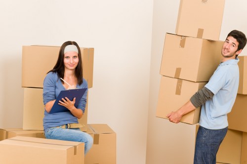 Carefully packed household items ready for transport in Tufnell Park